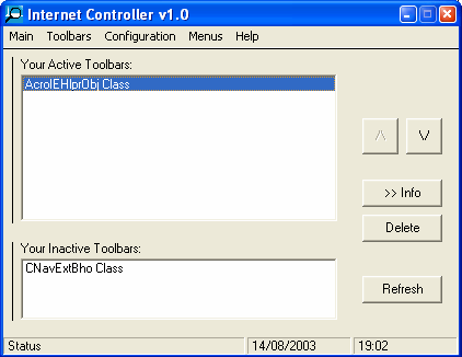 Internet Controller - Fix Internet Explorer after hijacking.