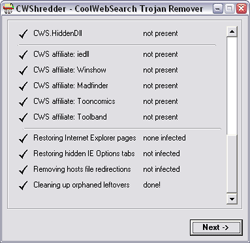 CoolWebSearch Shredder screenshot