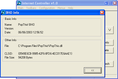Internet Controller Screenshot